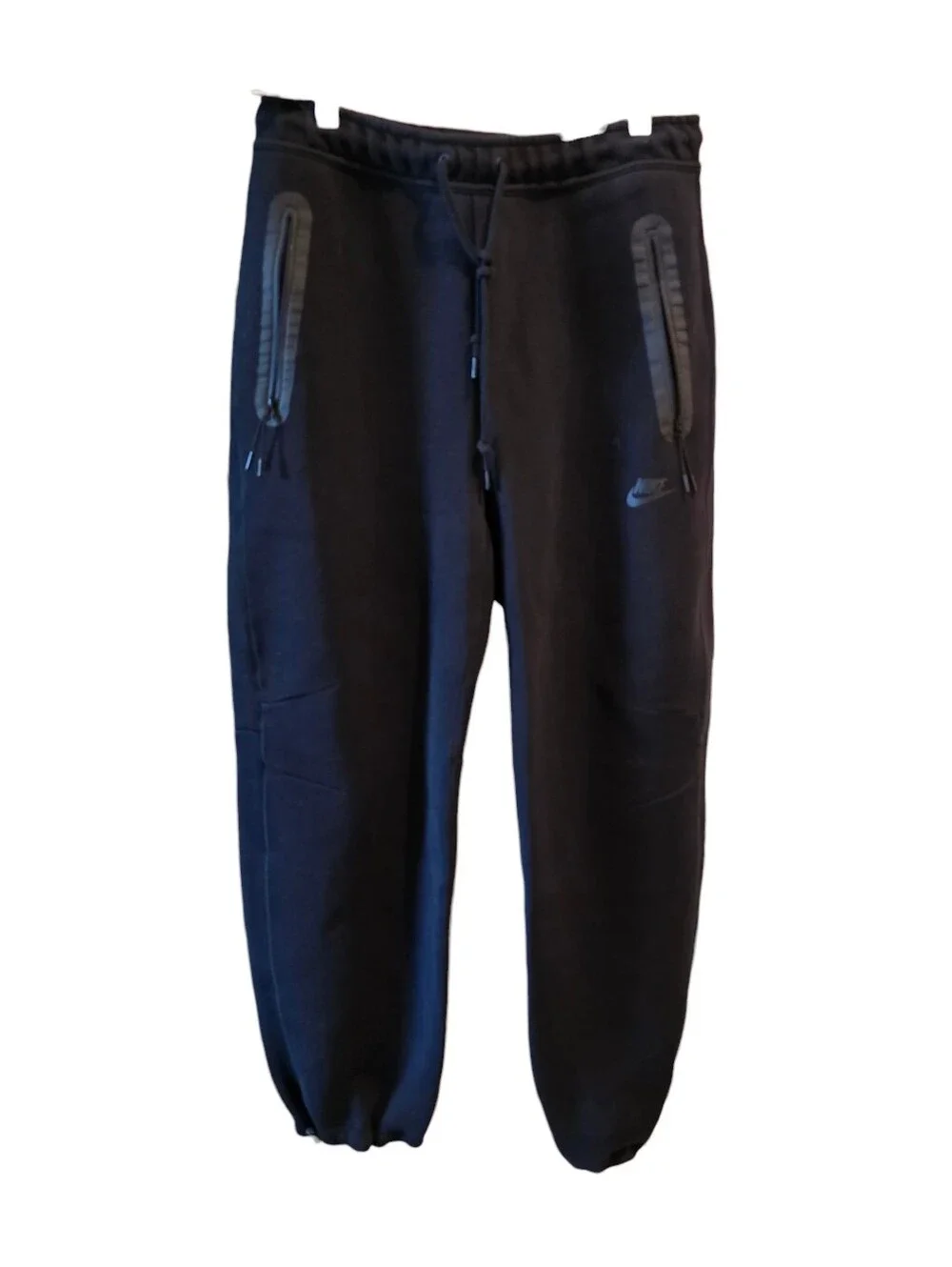 NIKE Tech Fleece Black Sweatpants Medium Drawstring Ankles Fb8012 💜